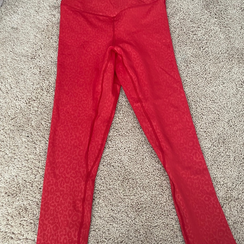 Zyia Red Leopard Scrunchy What Leggings